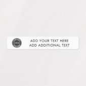 ビジネスロゴとビジネスカスタム文字の追加 ラベル (デザイン2)