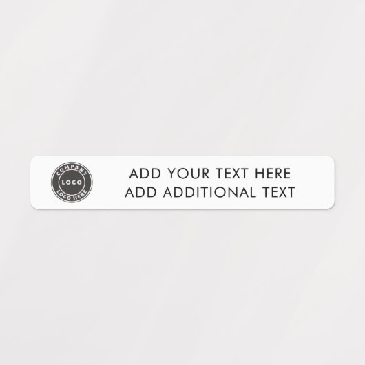 ビジネスロゴとビジネスカスタム文字の追加 ラベル (デザイン2)