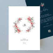 ビジネスロゴとフォトフォトで最も幸せなリース シーズンカード