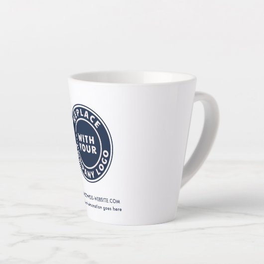 ビジネスロゴとブランドWebサイトの追加カスタム方法 カフェラテマグ (右アングル)