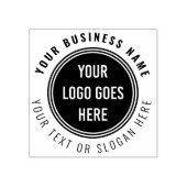 ビジネスロゴと会社のスローガンのアップロード ラバースタンプ (インプリント)