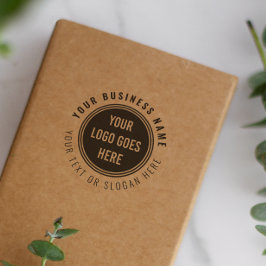 ビジネスロゴと会社のスローガンのアップロード ラバースタンプ