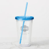 ビジネスロゴと会社のスローガンの追加 アクリルタンブラー (裏面)