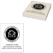 ビジネスロゴと会社の作成 ラバースタンプ (押印)