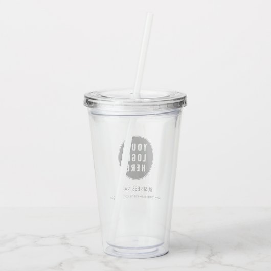 ビジネスロゴと会社のWebサイトのカスタム アクリルタンブラー (裏面)