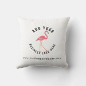 ビジネスロゴと会社のWebサイトのカスタム クッション (裏面)