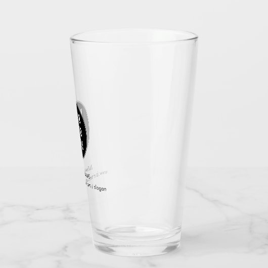 ビジネスロゴと会社のWebサイトのカスタム タンブラーグラス (左)