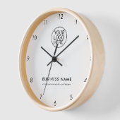 ビジネスロゴと会社のWebサイトのカスタム 壁時計 (傾斜)