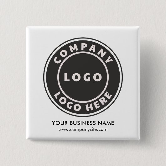ビジネスロゴと会社のWebサイトのカスタム 缶バッジ (正面)