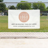 ビジネスロゴと会社のWebサイトのマーケティング 横断幕 (インサイチュ)