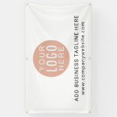 ビジネスロゴと会社のWebサイトのマーケティング 横断幕 (縦)