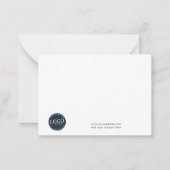 ビジネスロゴと会社のWebサイトの共同作業者の追加 ノートカード (正面)