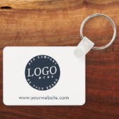 ビジネスロゴと会社のWebサイトの従業員の追加 キーホルダー (正面)