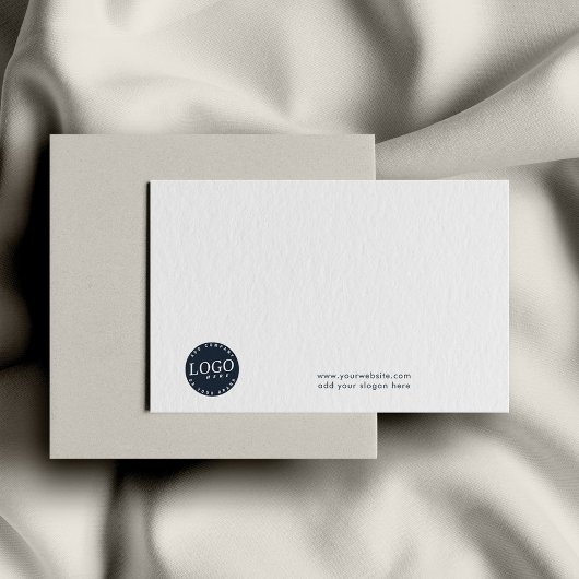 ビジネスロゴと会社のWebサイトの従業員の追加 ノートカード