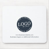 ビジネスロゴと会社のWebサイトの従業員の追加 マウスパッド (正面)