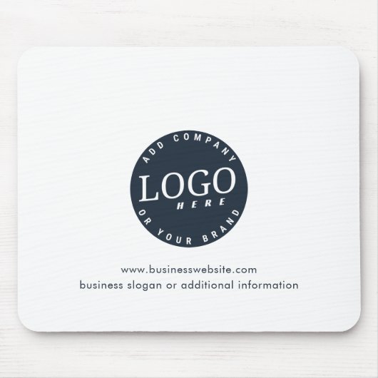 ビジネスロゴと会社のWebサイトの従業員の追加 マウスパッド (正面)