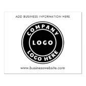 ビジネスロゴと会社のWebサイトの従業員の追加 ラバースタンプ (インプリント)