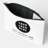 ビジネスロゴと会社のWebサイトの追加カスタム方法 アクセサリーポーチ (見開き)