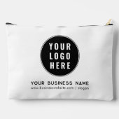 ビジネスロゴと会社のWebサイトの追加カスタム方法 アクセサリーポーチ (裏面)
