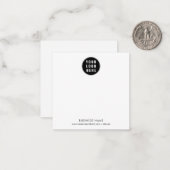 ビジネスロゴと会社のWebサイトの追加カスタム方法 ノートカード (正面/裏面インサイチュ)