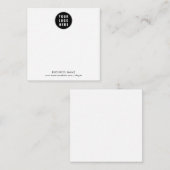 ビジネスロゴと会社のWebサイトの追加カスタム方法 ノートカード (正面/裏面)