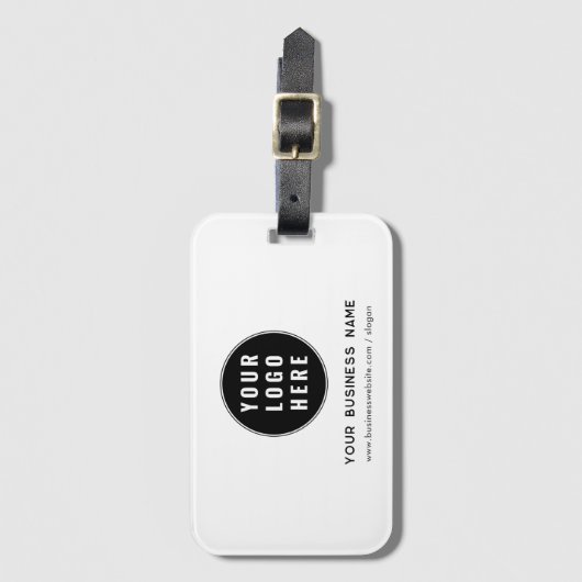 ビジネスロゴと会社のWebサイトの追加カスタム方法 ラゲッジタグ (正面縦)