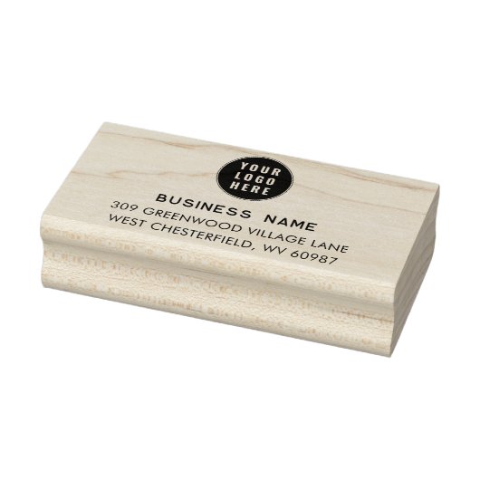 ビジネスロゴと会社のWebサイトの追加カスタム方法 ラバースタンプ (スタンプ)