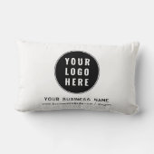 ビジネスロゴと会社のWebサイトの追加カスタム方法 ランバークッション (裏面)