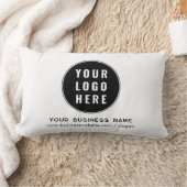 ビジネスロゴと会社のWebサイトの追加カスタム方法 ランバークッション (ブランケット)
