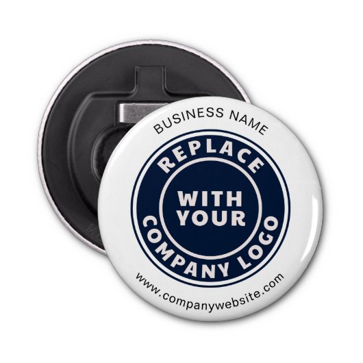 ビジネスロゴと会社のWebサイトの追加カスタム方法 栓抜き (正面)