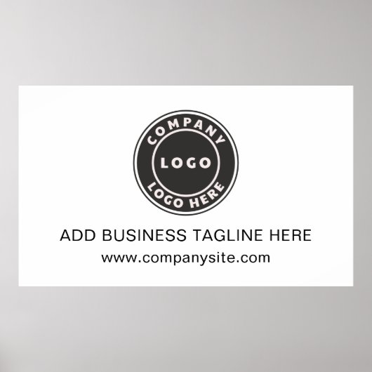 ビジネスロゴと会社のWebサイトの追加 ポスター (正面)