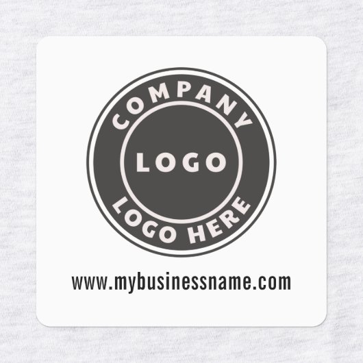 ビジネスロゴと会社のWebサイトの追加 ラベル (デザイン2)