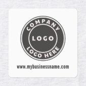 ビジネスロゴと会社のWebサイトの追加 ラベル (デザイン1)