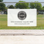 ビジネスロゴと会社のWebサイトの追加 横断幕 (インサイチュ)