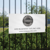 ビジネスロゴと会社のWebサイトの追加 横断幕