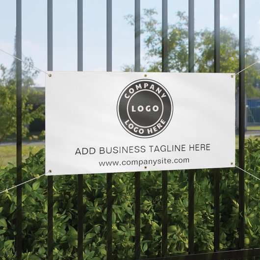 ビジネスロゴと会社のWebサイトの追加 横断幕