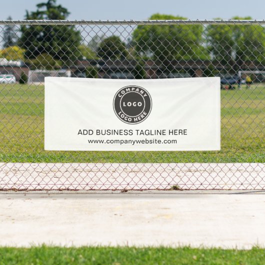 ビジネスロゴと会社のWebサイトの追加 横断幕 (インサイチュ)