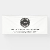 ビジネスロゴと会社のWebサイトの追加 横断幕 (横)