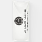 ビジネスロゴと会社のWebサイトの追加 横断幕 (縦)