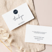 ビジネスロゴと会社のWebサイトの顧客の追加 サンキューカード