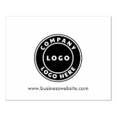 ビジネスロゴと会社のWebサイトのOfficeの追加 ラバースタンプ (インプリント)