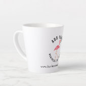 ビジネスロゴと会社のWebサイトアドレスの追加 カフェラテマグ (左アングル)