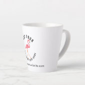 ビジネスロゴと会社のWebサイトアドレスの追加 カフェラテマグ (右アングル)