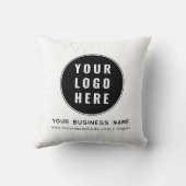 ビジネスロゴと会社のWebサイトアドレスの追加 クッション (裏面)