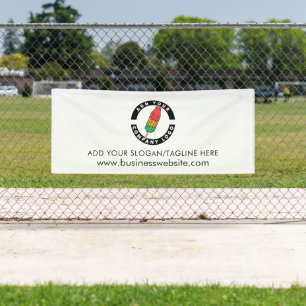 ビジネスロゴと会社のWebサイトアドレスの追加 横断幕