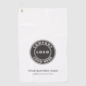 ビジネスロゴと会社のWebサイトプロモーションの追加 ゴルフタオル (正面)