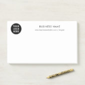 ビジネスロゴと会社のWebサイトプロモーション ポストイット (デスク)