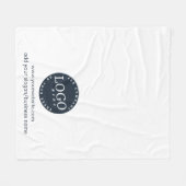 ビジネスロゴと会社のWebサイトホテルの追加 フリースブランケット (正面(横))