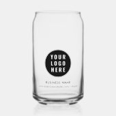 ビジネスロゴと会社従業員のカスタム ガラス缶 (正面)