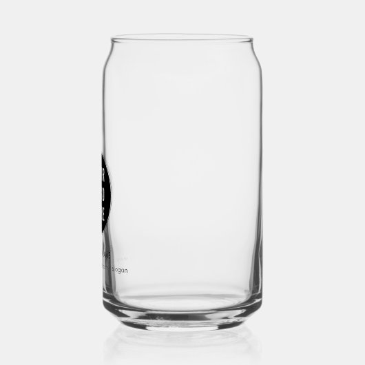 ビジネスロゴと会社従業員のカスタム ガラス缶 (左)